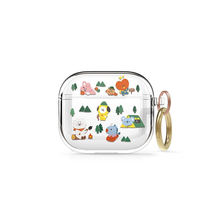 LINE FRIENDS SCHOOL/OFFICE BT21 GREEN PLANET FOREST AIRPODS CASE (7182469660845)