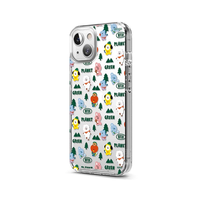 LINE FRIENDS SCHOOL/OFFICE BT21 GREEN PLANET FOREST iPHONE CASE (7182469726381)