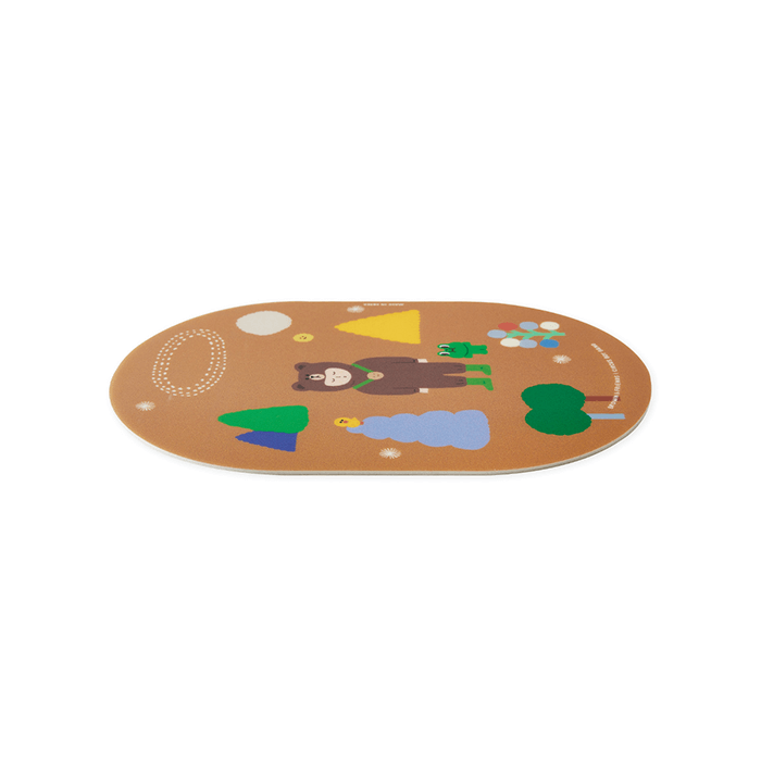 LINE FRIENDS SCHOOL/OFFICE CARAMEL BROWN & FRIENDS CIRCUS BOY BAND MOUSE PAD CARAMEL (7182669545645)