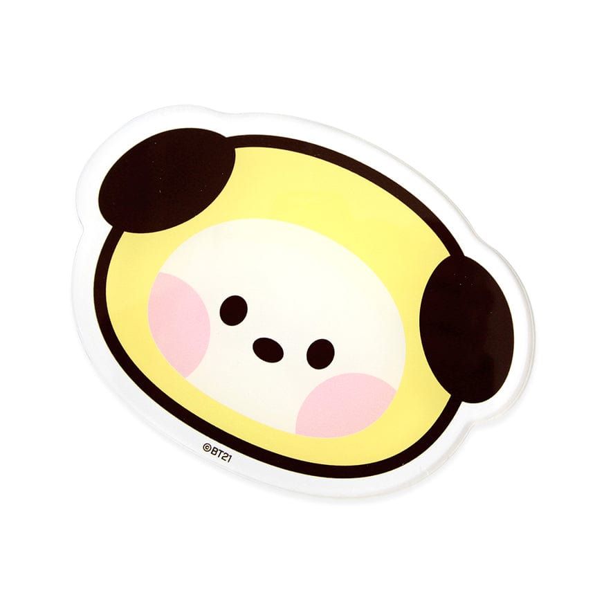 LINE FRIENDS SCHOOL/OFFICE CHIMMY BT21 CHIMMY minini ACRYLIC COASTER (7194881753261)