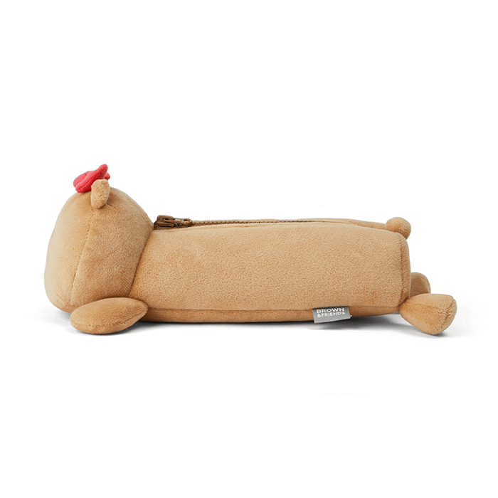 LINE FRIENDS SCHOOL/OFFICE CHOCO BROWN & FRIENDS CHOCO LYING PENCIL CASE (7182556627117)