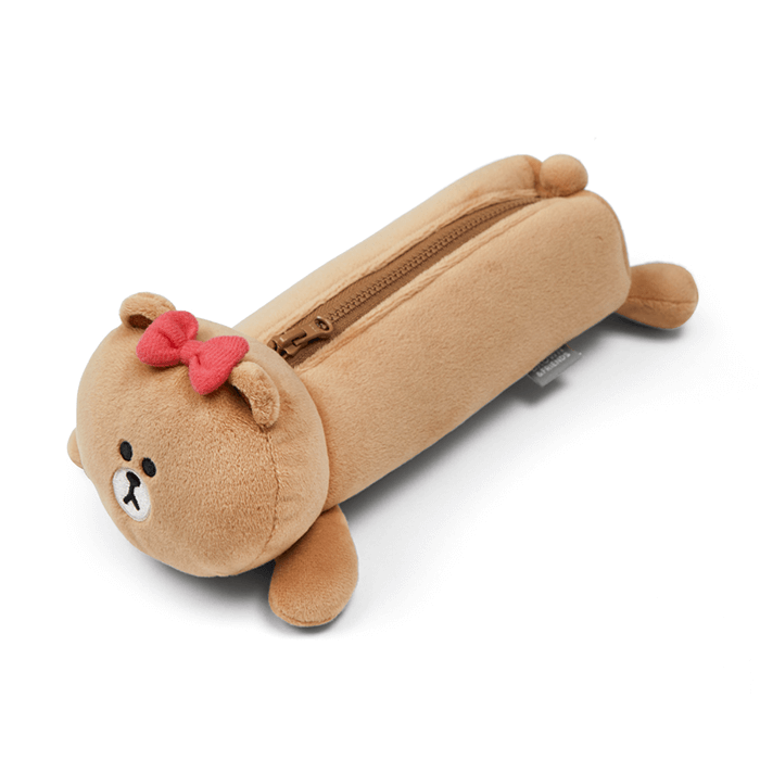 LINE FRIENDS SCHOOL/OFFICE CHOCO BROWN & FRIENDS CHOCO LYING PENCIL CASE (7182556627117)