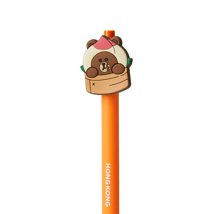 LINE FRIENDS SCHOOL/OFFICE HONG KONG BROWN & FRIENDS CITY EDITION HONG KONG GEL PEN (7182559084717)