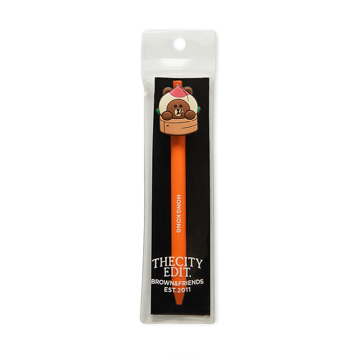 LINE FRIENDS SCHOOL/OFFICE HONG KONG BROWN & FRIENDS CITY EDITION HONG KONG GEL PEN (7182559084717)