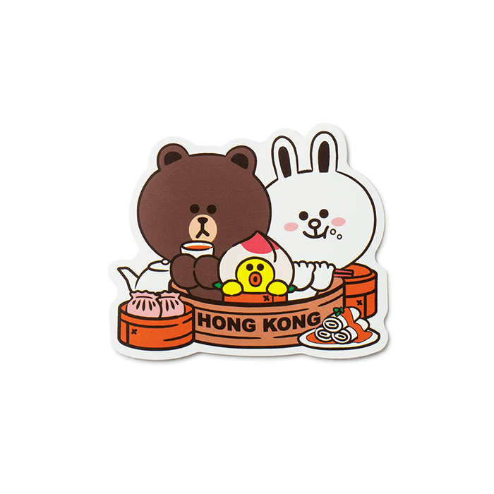 LINE FRIENDS SCHOOL/OFFICE HONG KONG BROWN & FRIENDS CITY EDITION HONG KONG STICKER PACK (7182558232749)