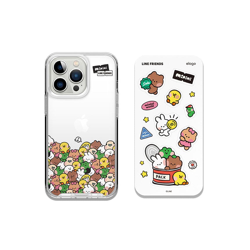 LINE FRIENDS SCHOOL/OFFICE IPHONE13 LINE FRIENDS minini WAGGLE WAGGLE iPHONE CASE 13 (7194881261741)