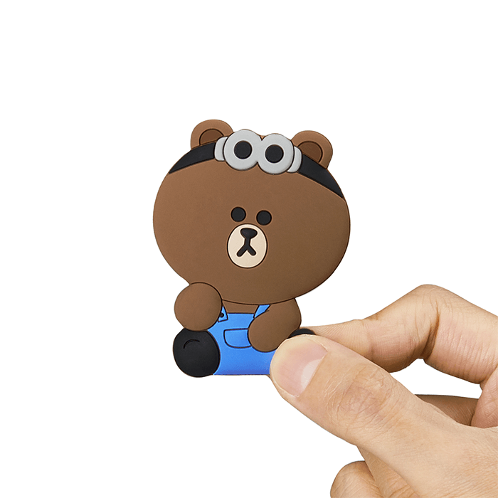 LINE FRIENDS SCHOOL/OFFICE MINIONS MINIONS X BROWN & FRIENDS BROWN GRIP HOLDER (7182525890733)