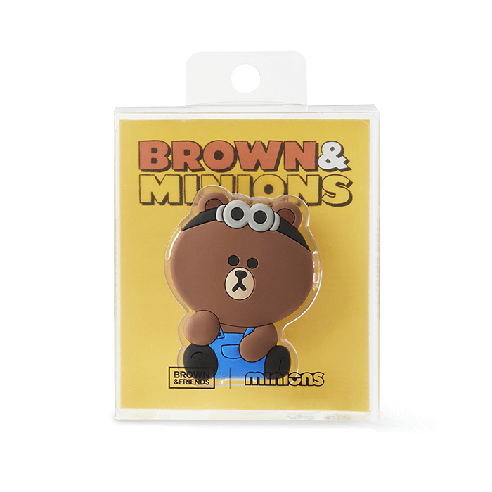 LINE FRIENDS SCHOOL/OFFICE MINIONS MINIONS X BROWN & FRIENDS BROWN GRIP HOLDER (7182525890733)