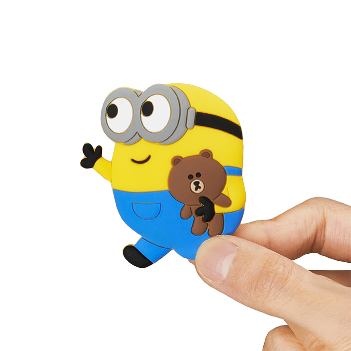 LINE FRIENDS SCHOOL/OFFICE MINIONS MINIONS X BROWN & FRIENDS MINIONS GRIP HOLDER (7182526021805)