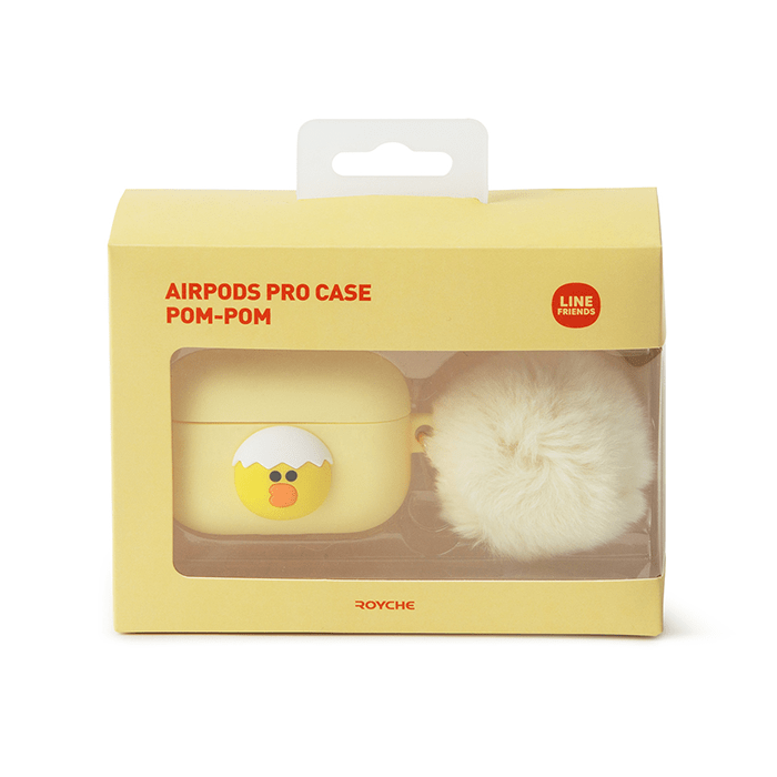 LINE FRIENDS SCHOOL/OFFICE SALLY BROWN & FRIENDS SALLY MINI FRIENDS AIRPODS PRO CASE WITH A POMPOM KEYCHAIN (6089232253101)