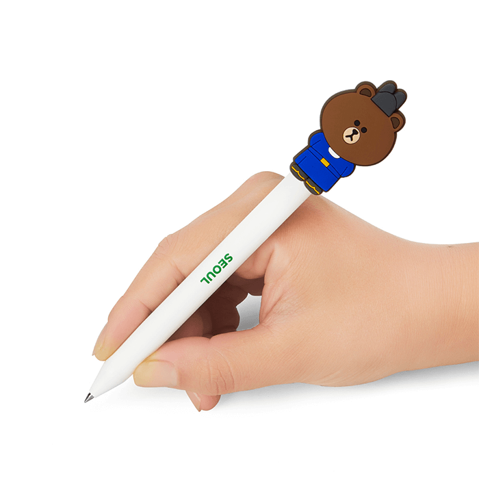 LINE FRIENDS SCHOOL/OFFICE SEOUL BROWN & FRIENDS CITY EDITION SEOUL GEL PEN (7182559215789)