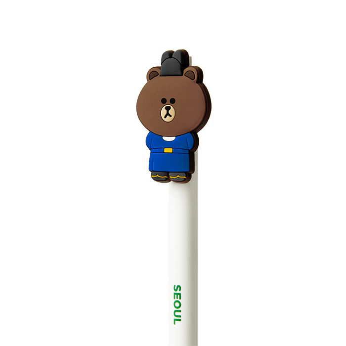 LINE FRIENDS SCHOOL/OFFICE SEOUL BROWN & FRIENDS CITY EDITION SEOUL GEL PEN (7182559215789)