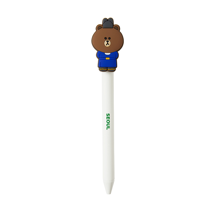 LINE FRIENDS SCHOOL/OFFICE SEOUL BROWN & FRIENDS CITY EDITION SEOUL GEL PEN (7182559215789)