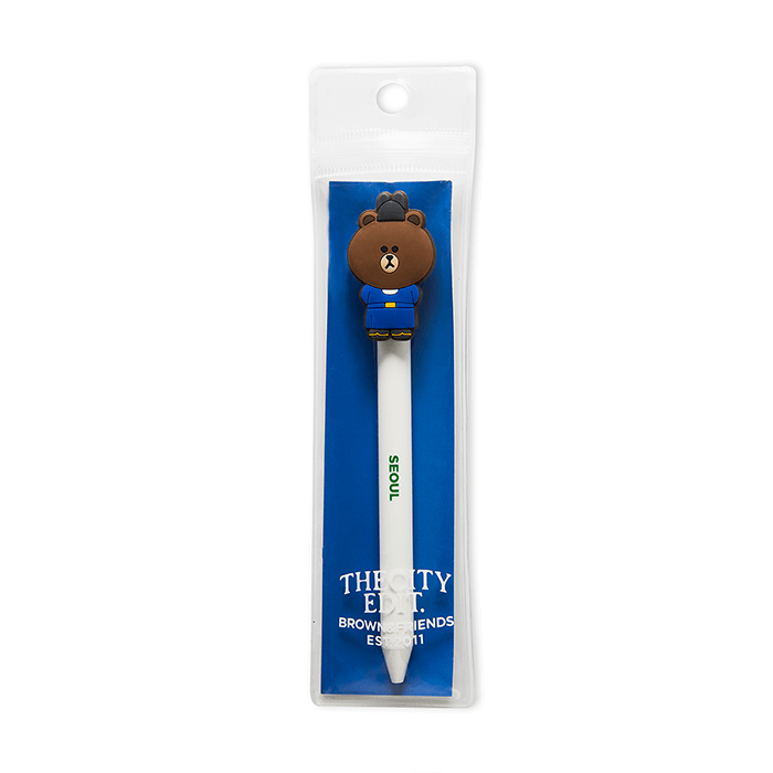 LINE FRIENDS SCHOOL/OFFICE SEOUL BROWN & FRIENDS CITY EDITION SEOUL GEL PEN (7182559215789)