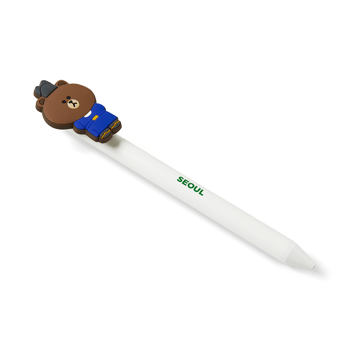 LINE FRIENDS SCHOOL/OFFICE SEOUL BROWN & FRIENDS CITY EDITION SEOUL GEL PEN (7182559215789)