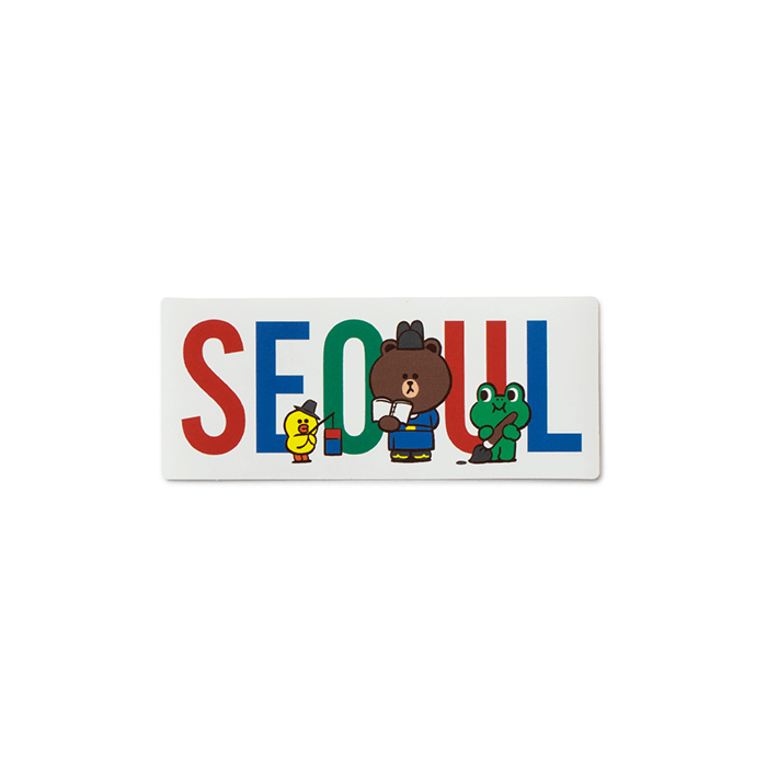 LINE FRIENDS SCHOOL/OFFICE SEOUL BROWN & FRIENDS CITY EDITION SEOUL STICKER PACK (7182557970605)