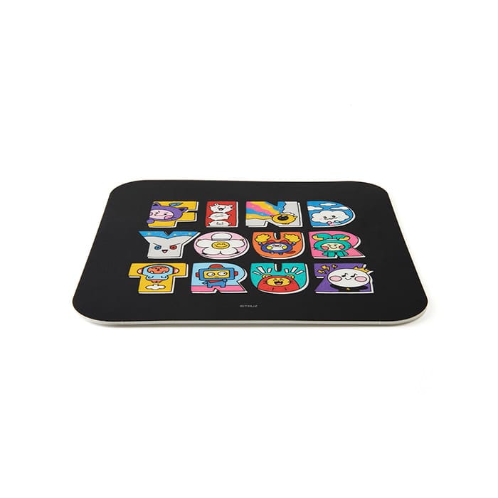 LINE FRIENDS SCHOOL & OFFICE TRUZ TRUZ MOUSE PAD (BLACK) (7182497218733)