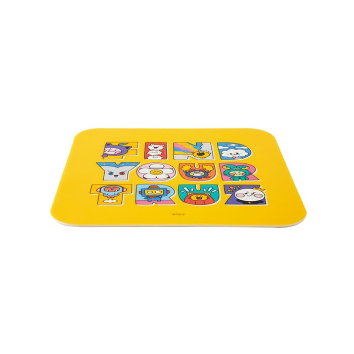 LINE FRIENDS SCHOOL & OFFICE TRUZ TRUZ MOUSE PAD (YELLOW) (7182497317037)