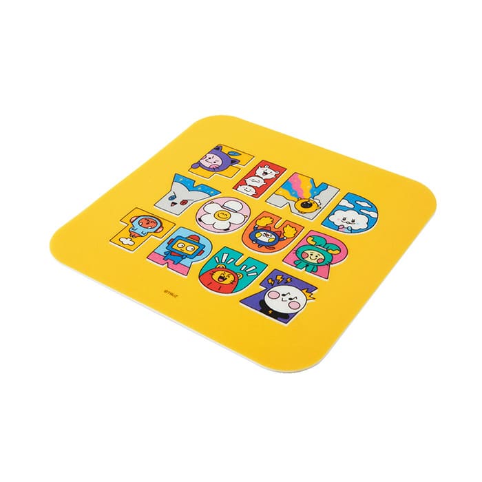 LINE FRIENDS SCHOOL & OFFICE TRUZ TRUZ MOUSE PAD (YELLOW) (7182497317037)