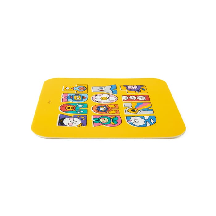 LINE FRIENDS SCHOOL & OFFICE TRUZ TRUZ MOUSE PAD (YELLOW) (7182497317037)