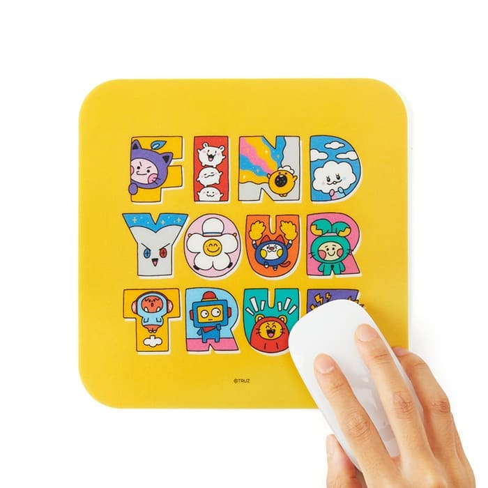 LINE FRIENDS SCHOOL & OFFICE TRUZ TRUZ MOUSE PAD (YELLOW) (7182497317037)