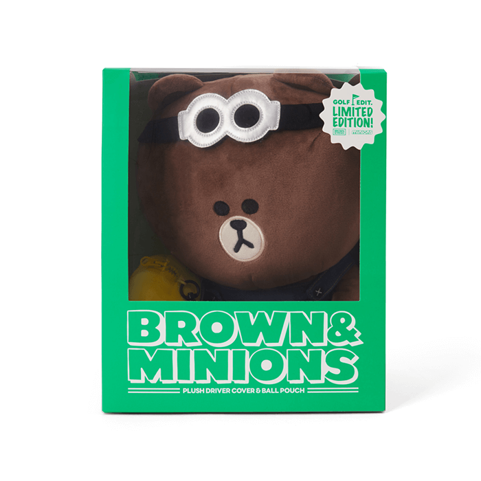 LINE FRIENDS SPORTS BROWN MINIONS X BROWN & FRIENDS BROWN DRIVER HEAD COVER (7182536835245)