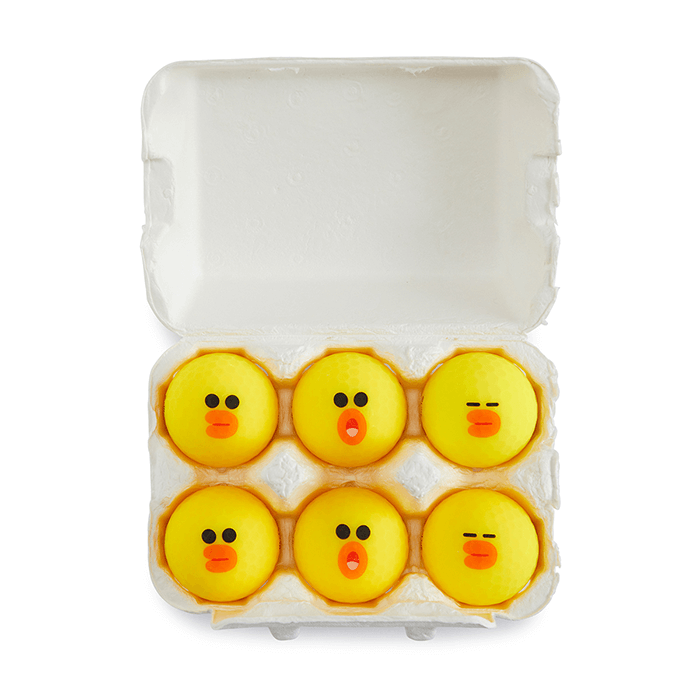 LINE FRIENDS SPORTS SALLY BROWN & FRIENDS SALLY 6 GOLF BALL EGG PACKAGE (7182675476653)