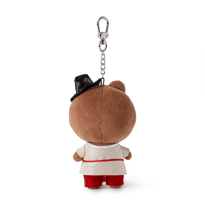 LINE FRIENDS TOYS BROWN BROWN & FRIENDS BROWN BAG CHARM DOLL - HANBOK EDITION (6087582187693)