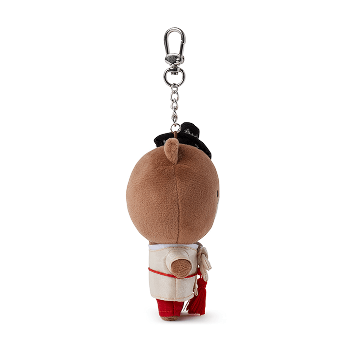 LINE FRIENDS TOYS BROWN BROWN & FRIENDS BROWN BAG CHARM DOLL - HANBOK EDITION (6087582187693)