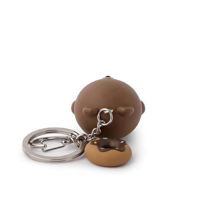 LINE FRIENDS TOYS BROWN BROWN & FRIENDS BROWN MINI FIGURE KEY RING (7182606893229)