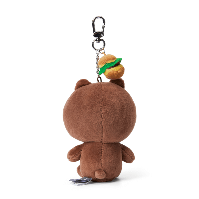 LINE FRIENDS TOYS BROWN BROWN & FRIENDS BROWN SITTING BAG CHARM DOLL (7182636023981)