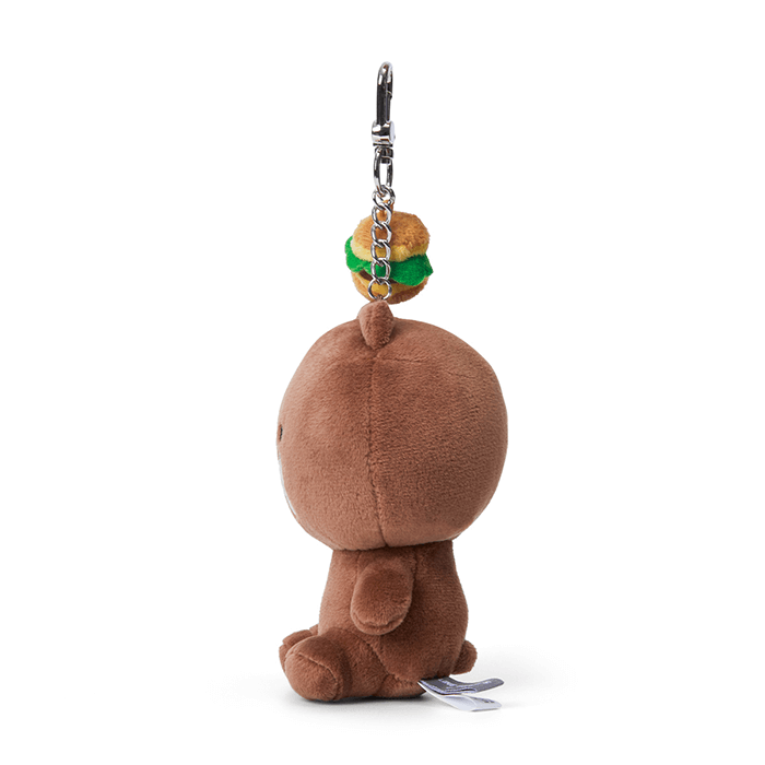 LINE FRIENDS TOYS BROWN BROWN & FRIENDS BROWN SITTING BAG CHARM DOLL (7182636023981)