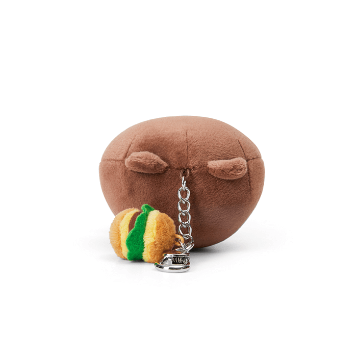 LINE FRIENDS TOYS BROWN BROWN & FRIENDS BROWN SITTING BAG CHARM DOLL (7182636023981)