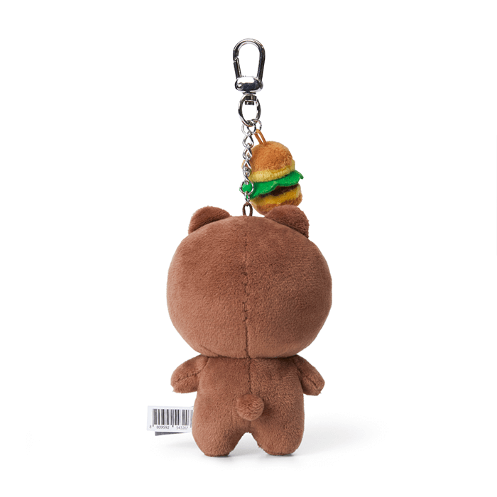 LINE FRIENDS TOYS BROWN BROWN & FRIENDS BROWN STANDING BAG CHARM DOLL (7182635434157)