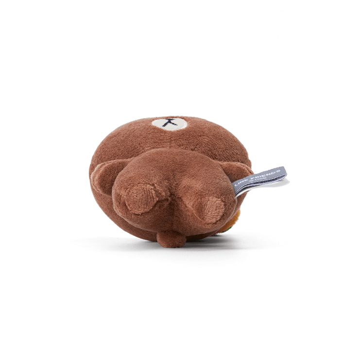 LINE FRIENDS TOYS BROWN BROWN & FRIENDS BROWN STANDING BAG CHARM DOLL (7182635434157)