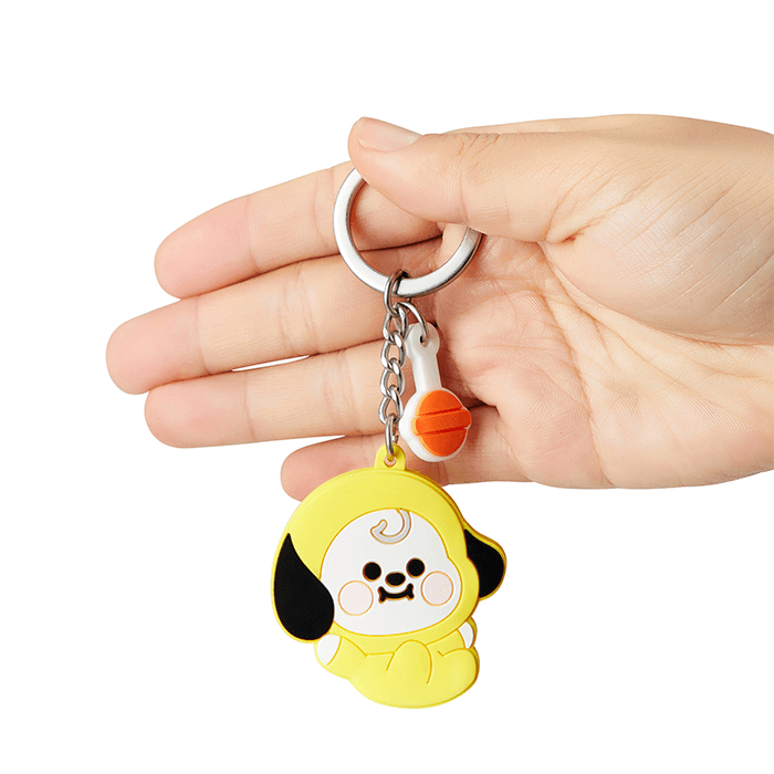 LINE FRIENDS TOYS CHIMMY BT21 CHIMMY BABY SILICON KEY RING (7182627307693)