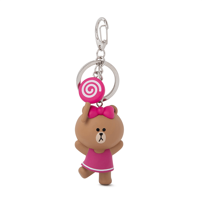 LINE FRIENDS TOYS CHOCO BROWN & FRIENDS CHOCO MINI FIGURE KEY RING (7182607220909)