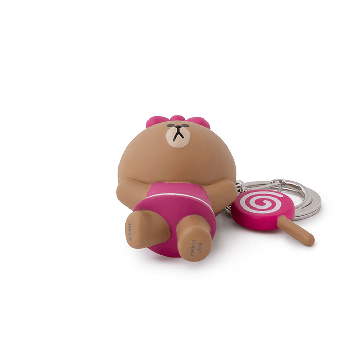 LINE FRIENDS TOYS CHOCO BROWN & FRIENDS CHOCO MINI FIGURE KEY RING (7182607220909)