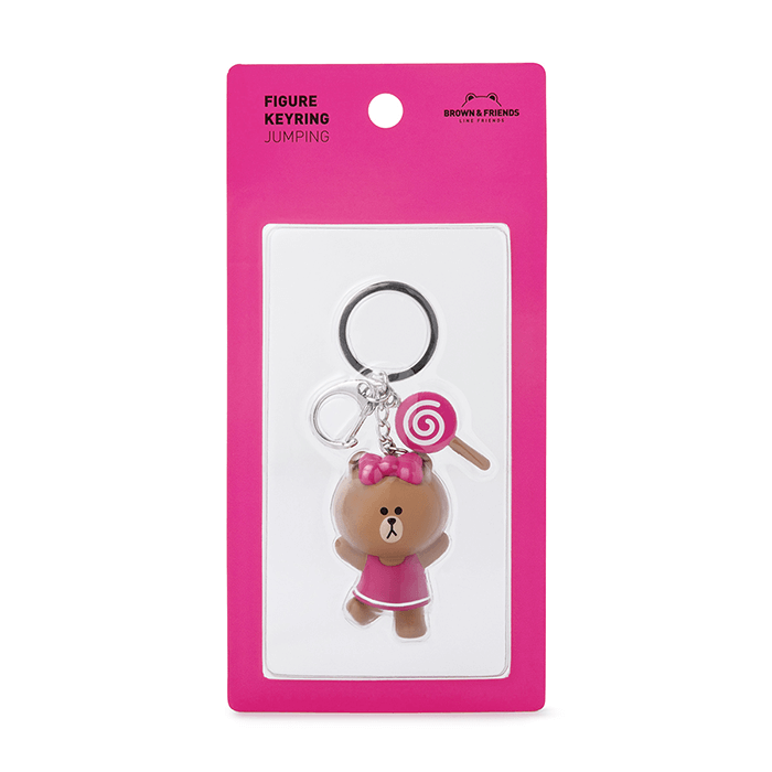 LINE FRIENDS TOYS CHOCO BROWN & FRIENDS CHOCO MINI FIGURE KEY RING (7182607220909)