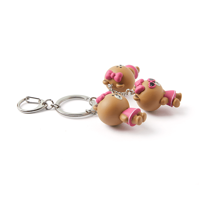 LINE FRIENDS TOYS CHOCO BROWN & FRIENDS CHOCO WAGGLE WAGGLE KEY RING (7182616690861)