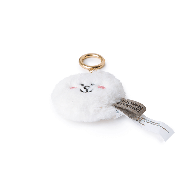 LINE FRIENDS TOYS CONY BROWN & FRIENDS CONY FLAT FUR FACE DOLL KEY RING (7182608761005)