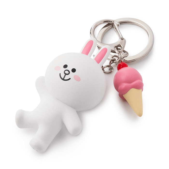 LINE FRIENDS TOYS CONY BROWN & FRIENDS CONY MINI FIGURE KEY RING (7182606565549)