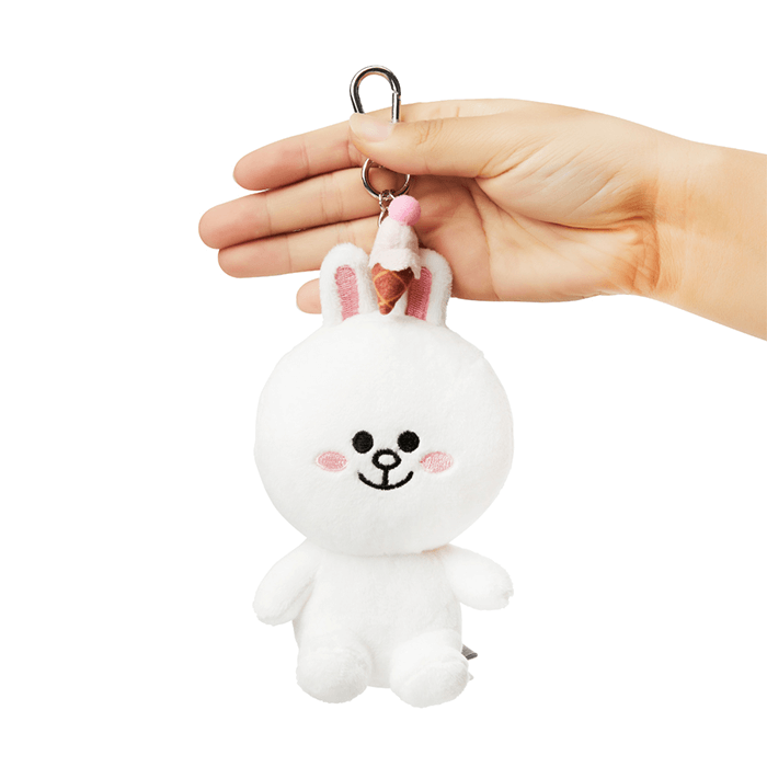 LINE FRIENDS TOYS CONY BROWN & FRIENDS CONY SITTING BAG CHARM DOLL (7182635827373)