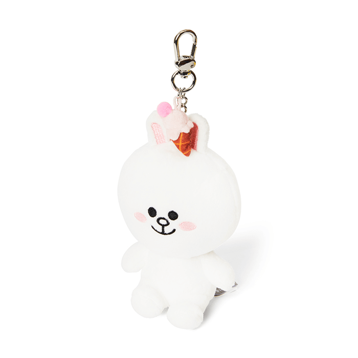 LINE FRIENDS TOYS CONY BROWN & FRIENDS CONY SITTING BAG CHARM DOLL (7182635827373)