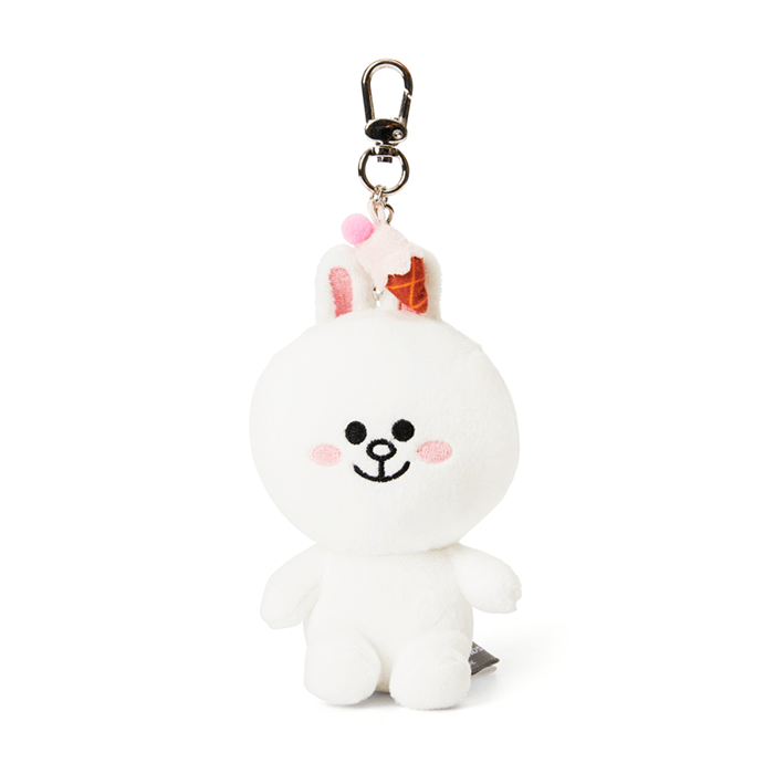 LINE FRIENDS TOYS CONY BROWN & FRIENDS CONY SITTING BAG CHARM DOLL (7182635827373)