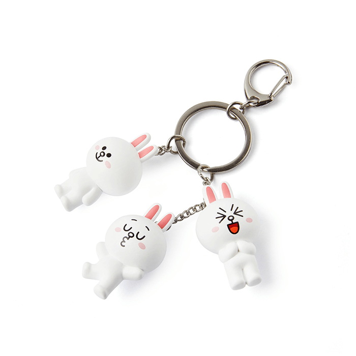 LINE FRIENDS TOYS CONY BROWN & FRIENDS CONY WAGGLE WAGGLE KEY RING (7182616232109)