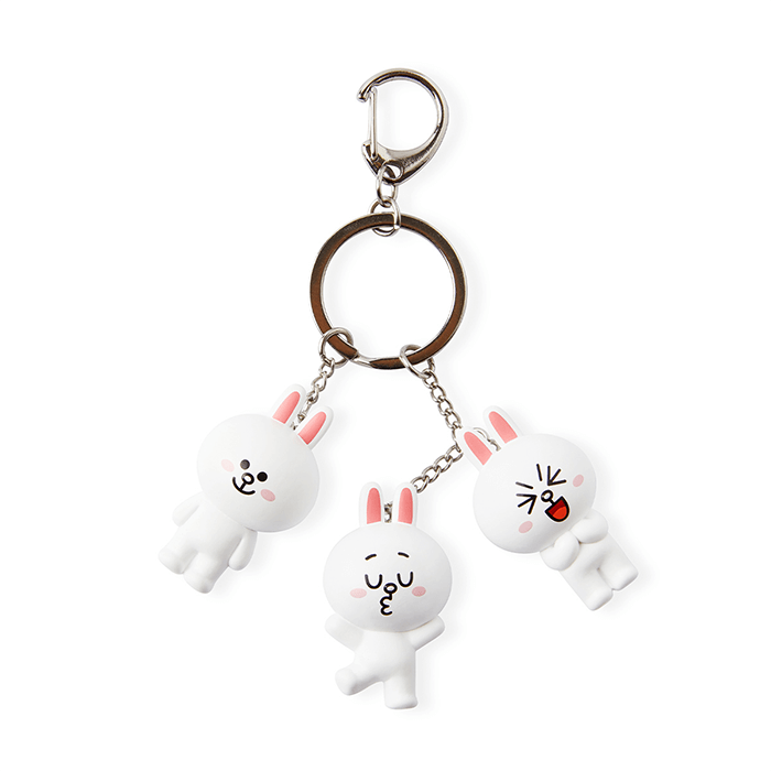 LINE FRIENDS TOYS CONY BROWN & FRIENDS CONY WAGGLE WAGGLE KEY RING (7182616232109)