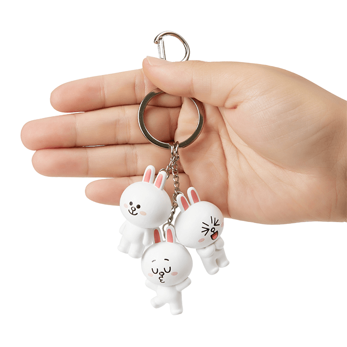 LINE FRIENDS TOYS CONY BROWN & FRIENDS CONY WAGGLE WAGGLE KEY RING (7182616232109)