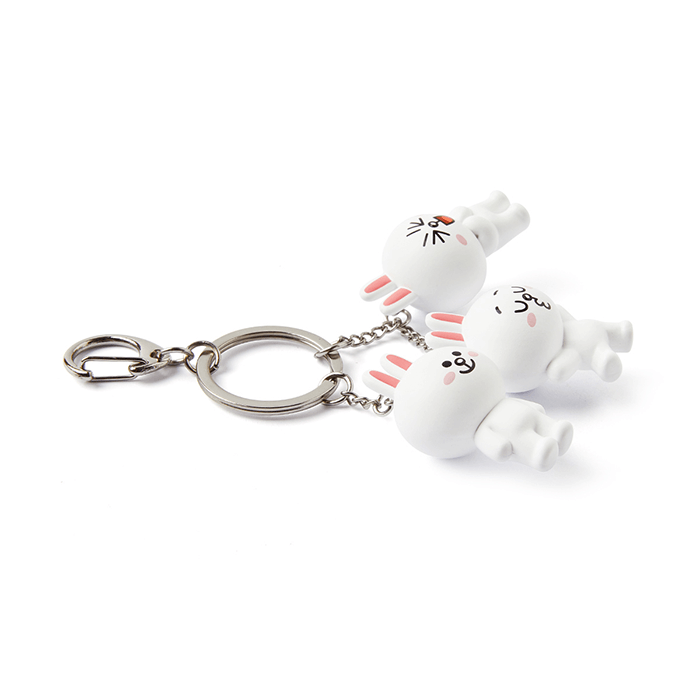 LINE FRIENDS TOYS CONY BROWN & FRIENDS CONY WAGGLE WAGGLE KEY RING (7182616232109)