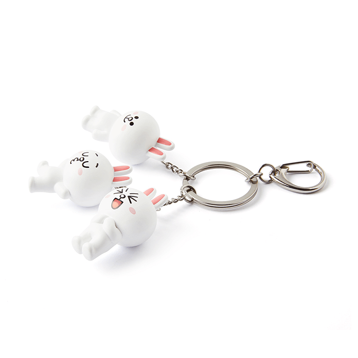 LINE FRIENDS TOYS CONY BROWN & FRIENDS CONY WAGGLE WAGGLE KEY RING (7182616232109)